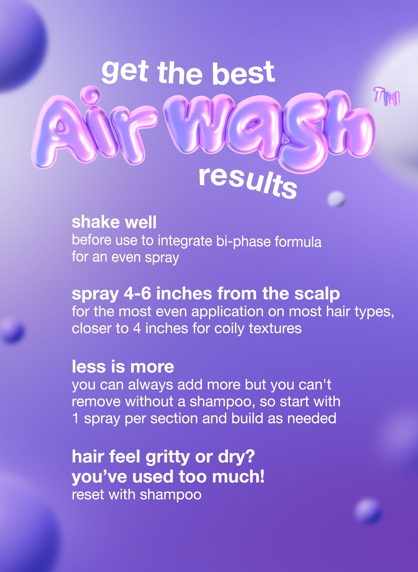 Mini AirWash dry shampoo
